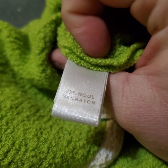 St John lime green tie front wool shrug sz Medium - Picture 4 of 4